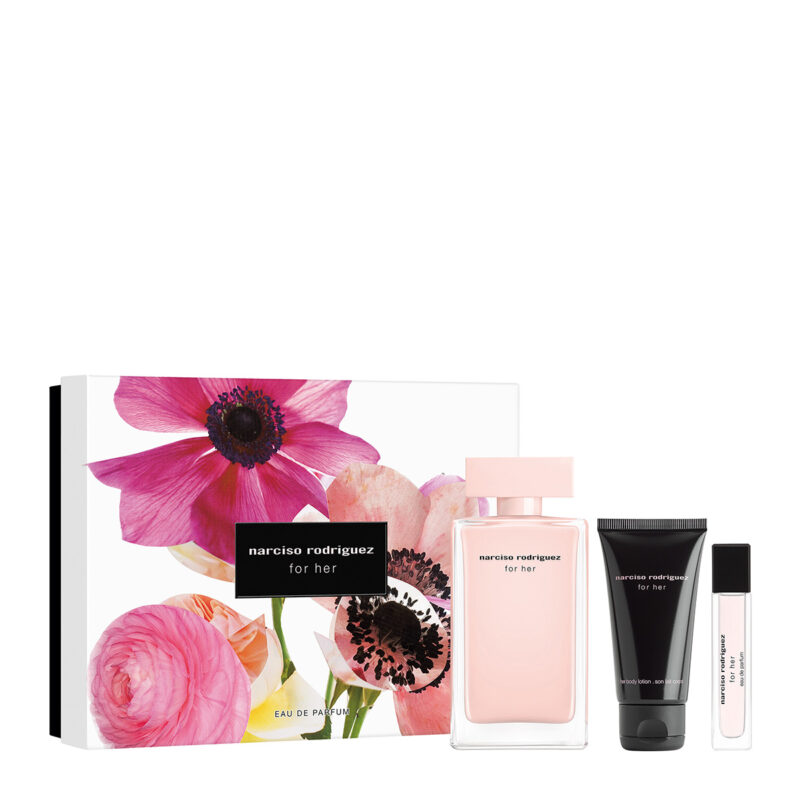 NARCISO RODRIGUEZ COFFRET FOR HER EAU DE PARFUM 100ML BL50ML 10ML