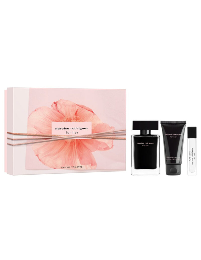 Coffret for her eau de toilette 100 ml   Lait pour le corps 50ml   Flacon de voyage 10ml