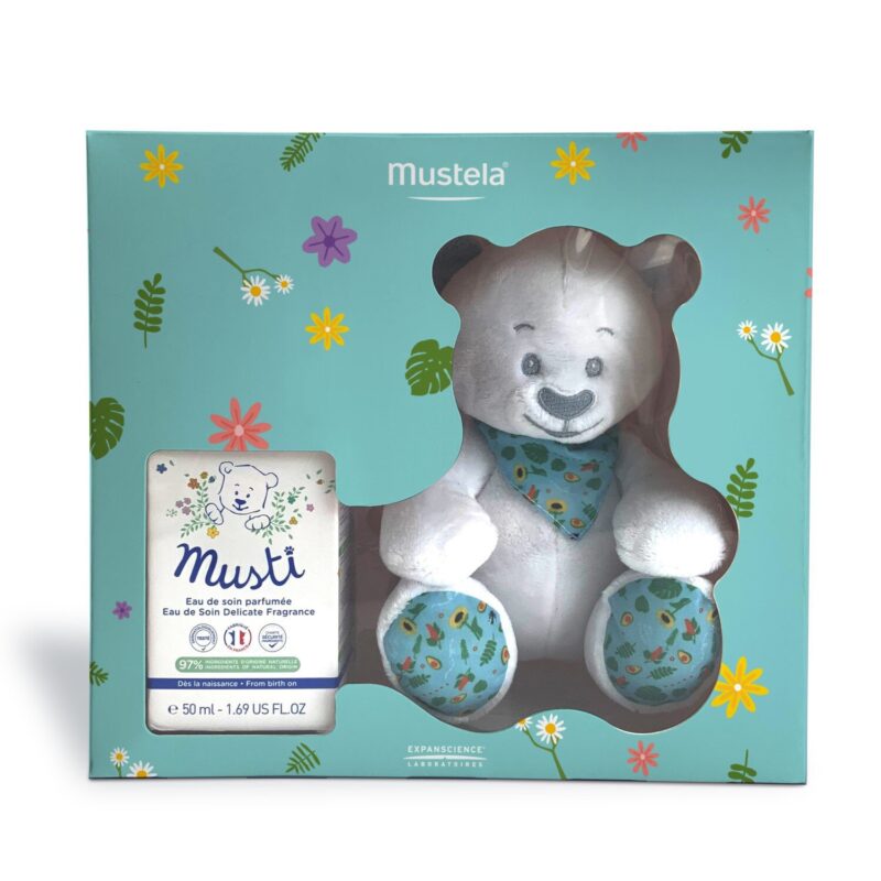 Coffret Musti Unisexe Eau De Soin Parfumée 50ml avec Doudou Offert