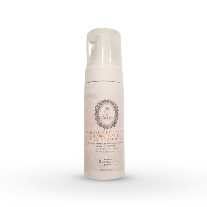 AME - MOUSSE NETTOYANTE ECLAIRCISSANTE A LA VITAMICE C AVEC BROSSE - 200ML