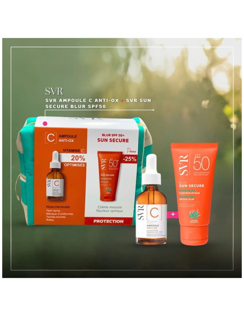 svr coffret vitamine c   écran blur spf 50  une trousse offerte