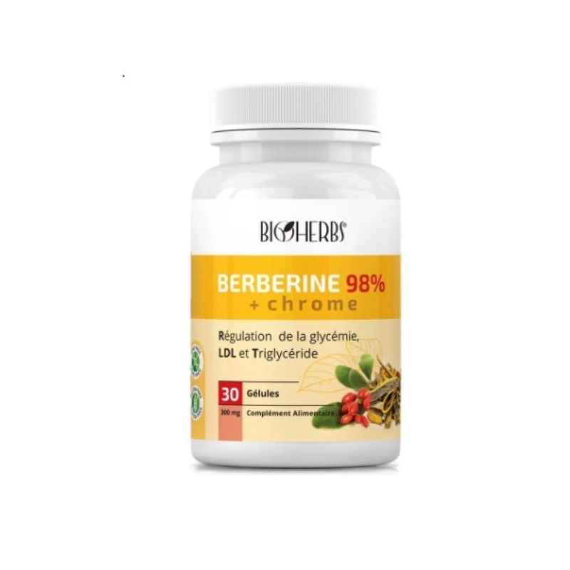 BIOHERBS BERBERINE 98% CHROME 30 GELULES